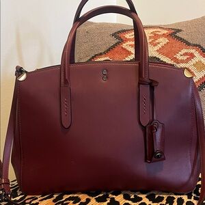 Coach Burgundy 1941 Cooper leather handbag